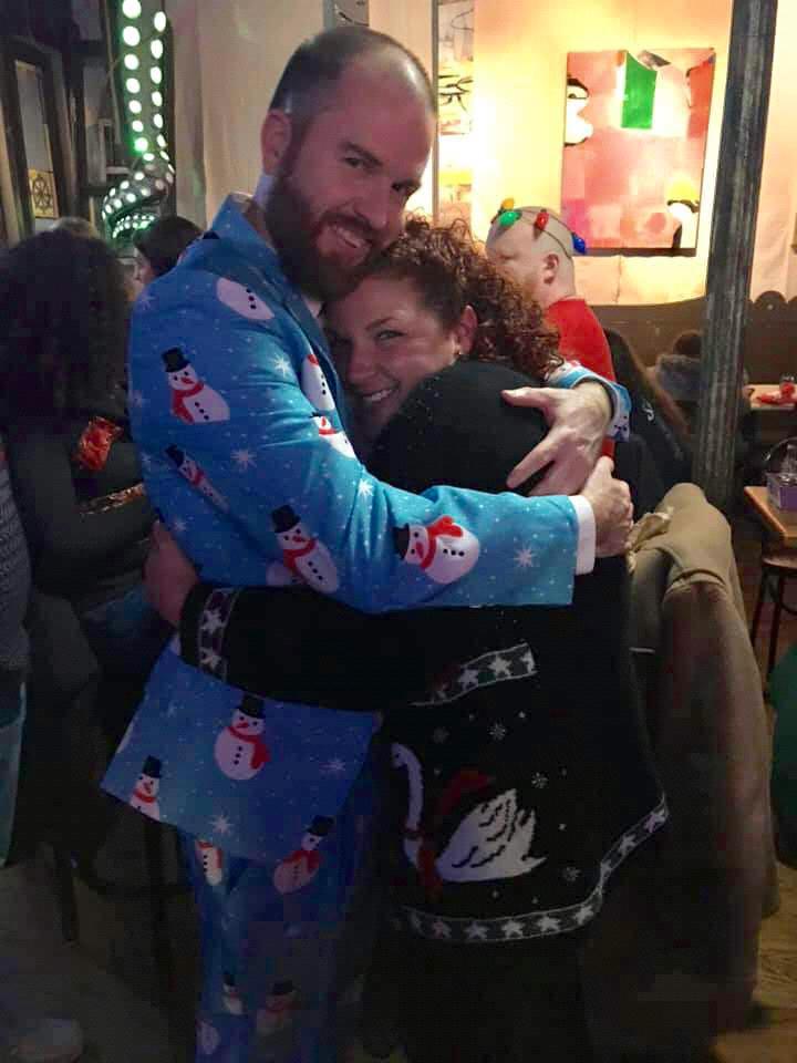 The clear winner of the "Ugly Holiday Attire" party at Captain Larry's in 2018