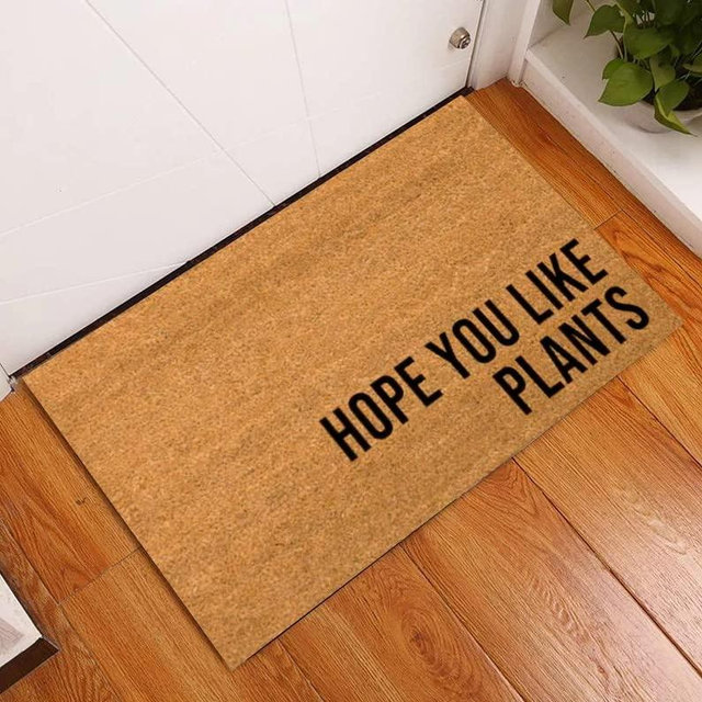 JODFHTB Personalized Doormats Hope You Like Plants Front Door Mat Entrance Bedroom Mat 20x32 Inches