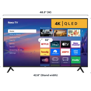 Roku - 55" Class Select Series 4K QLED Smart RokuTV (2026)