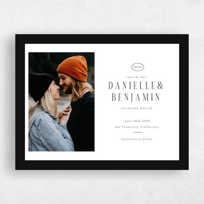 White Typography Wedding Save the Date - Ciel Photo