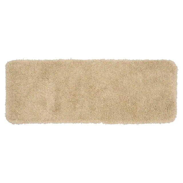 22"x60" Serendipity Solid Shaggy Washable Nylon Bath Runner Linen - Garland Rug
