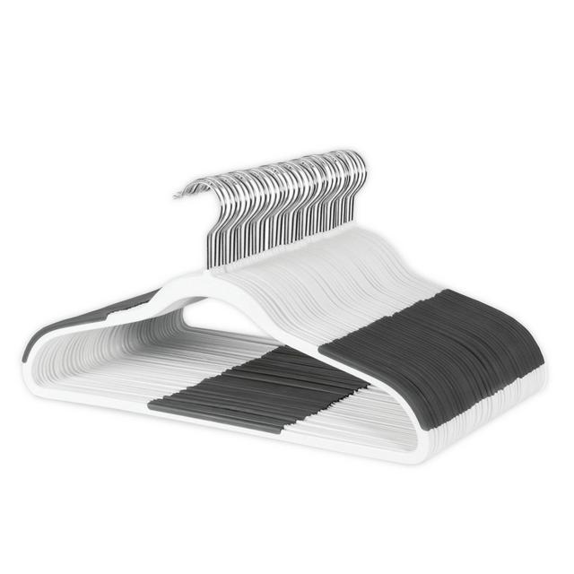 ORG 50-Count Slim Grips Suit Hangers in White