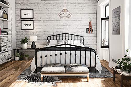 Novogratz Bushwick Metal Bed, Queen, Black