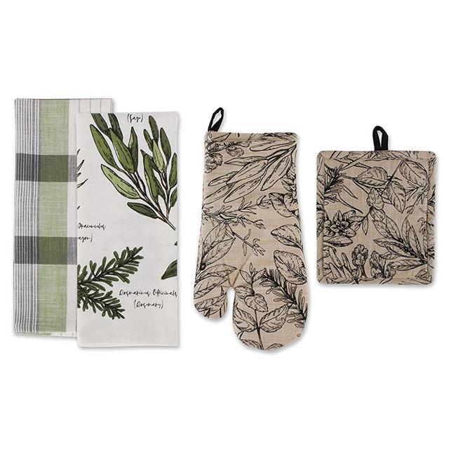 DII Fresh Herbs Collection, Kitchen Set, 4 Piece