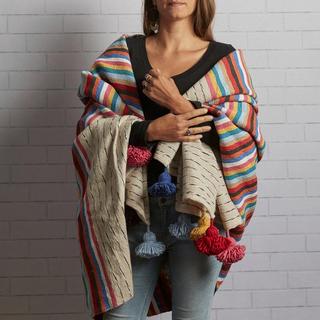 Moroccan Tasseled Wedding Blanket