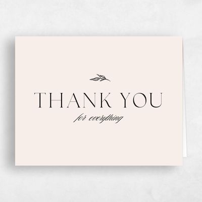 Linen, Beige Wedding Thank You - Finch Landscape