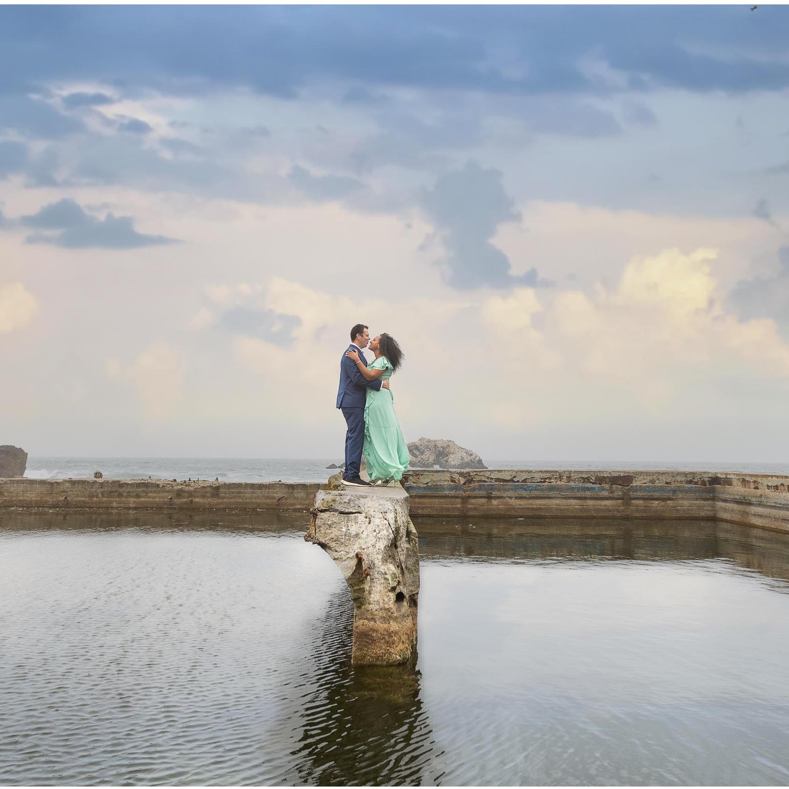 Our engagement shoot at Sutro Baths, San Francisco.