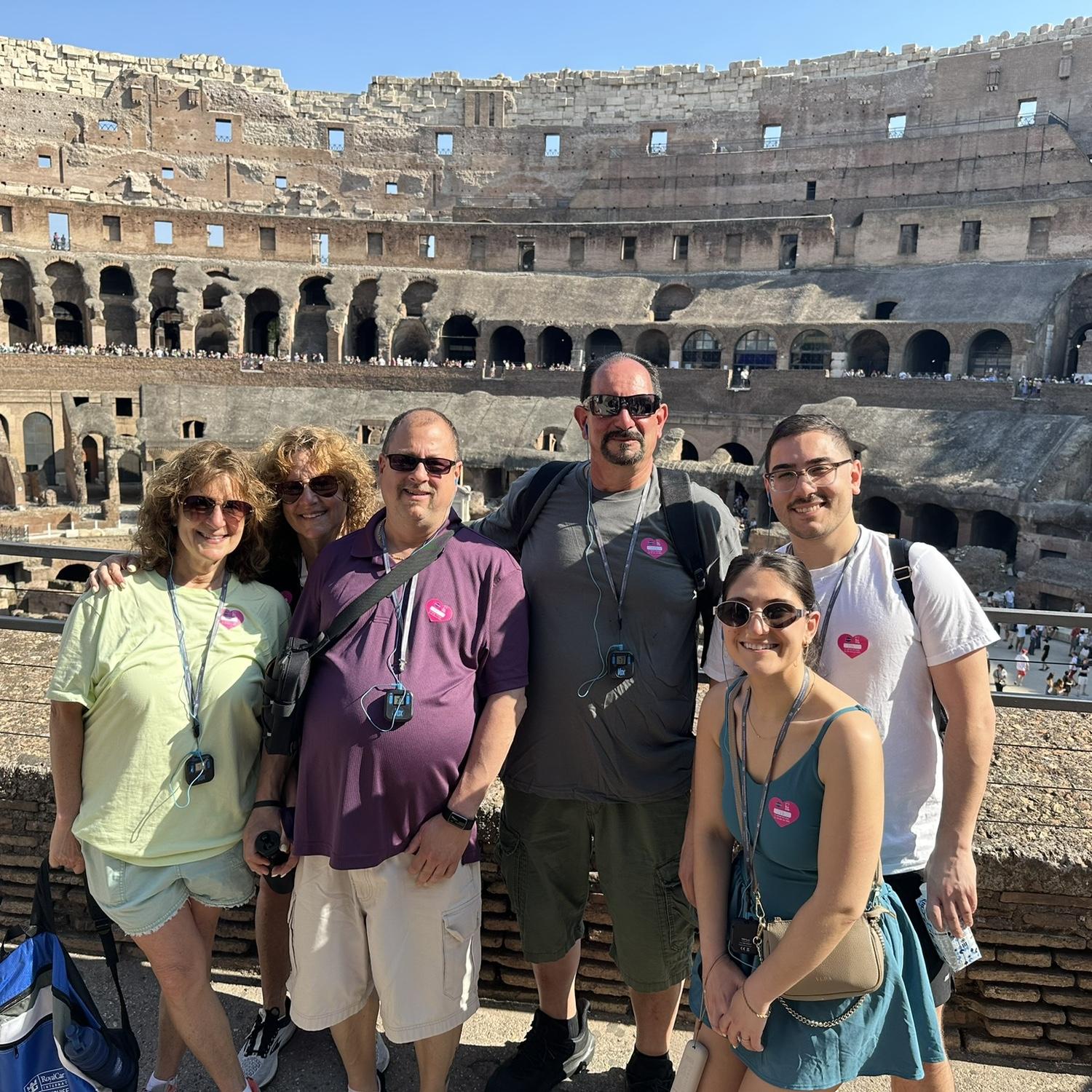 Visiting the Colosseum with Stevens family