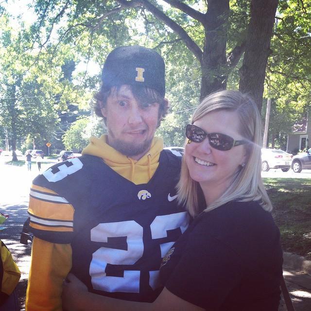 2014- He somehow got me to wear Iowa gear during the Iowa/ Iowa St game...