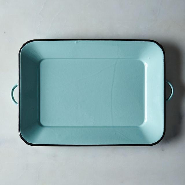 Seafoam Enamel Tray