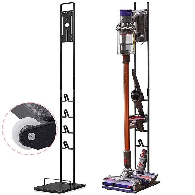 Vacuum Stand for Dyson V15 V11 V10 V8 V7 V6 with Wheels,Stable Metal Storage Bracket Stand Holder for Dyson Handheld DC30 DC31 DC34 DC35 DC58 DC59 Cordless Vacuum Cleaners & Accessories & Attachments
