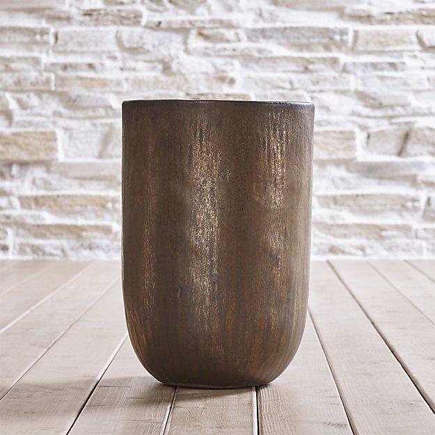 2 Metallic Bronze Small Planters