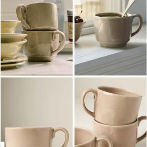 Reeves Portuguese Stoneware Mugs (Tan), Set of 4