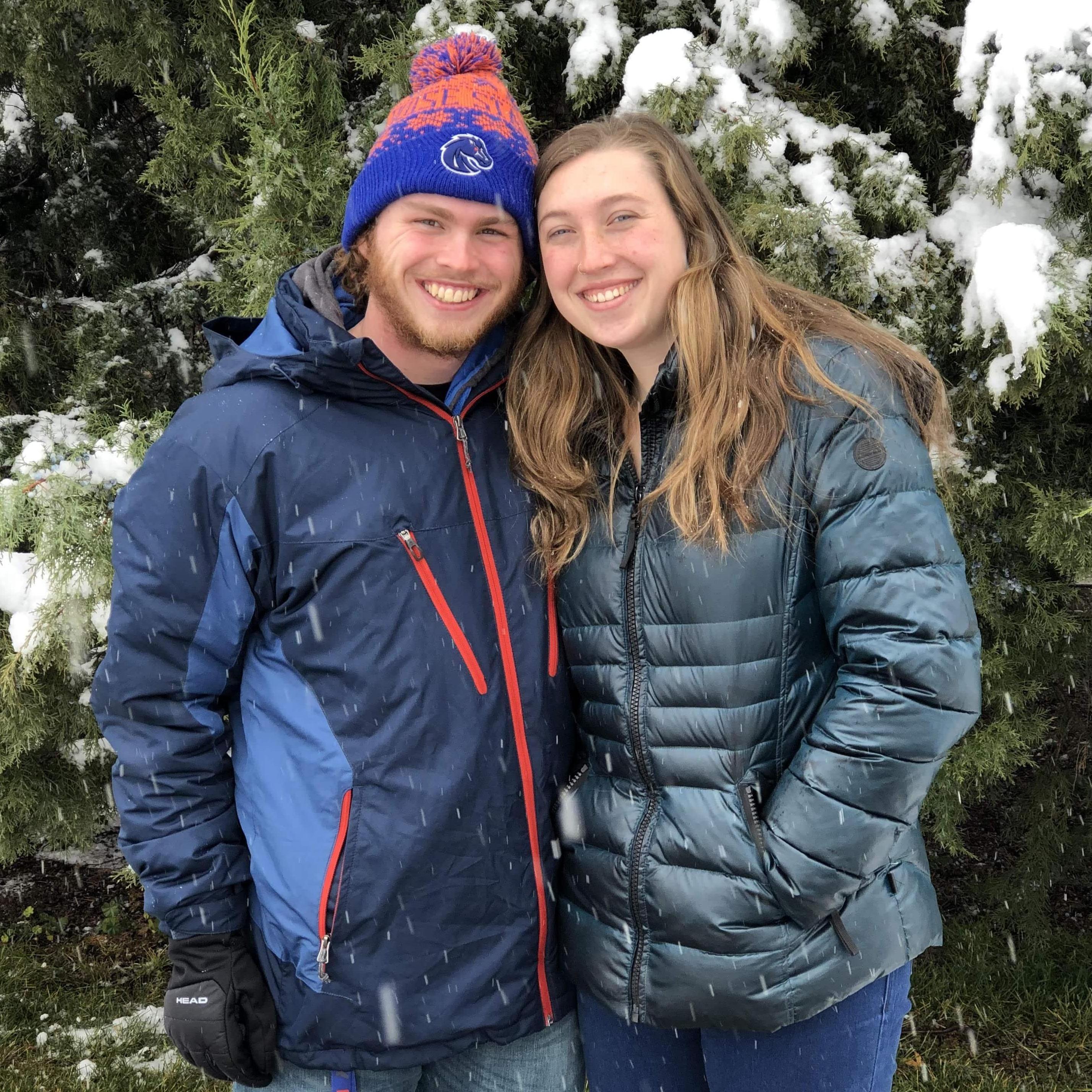 Photo shoot on a snowy day.