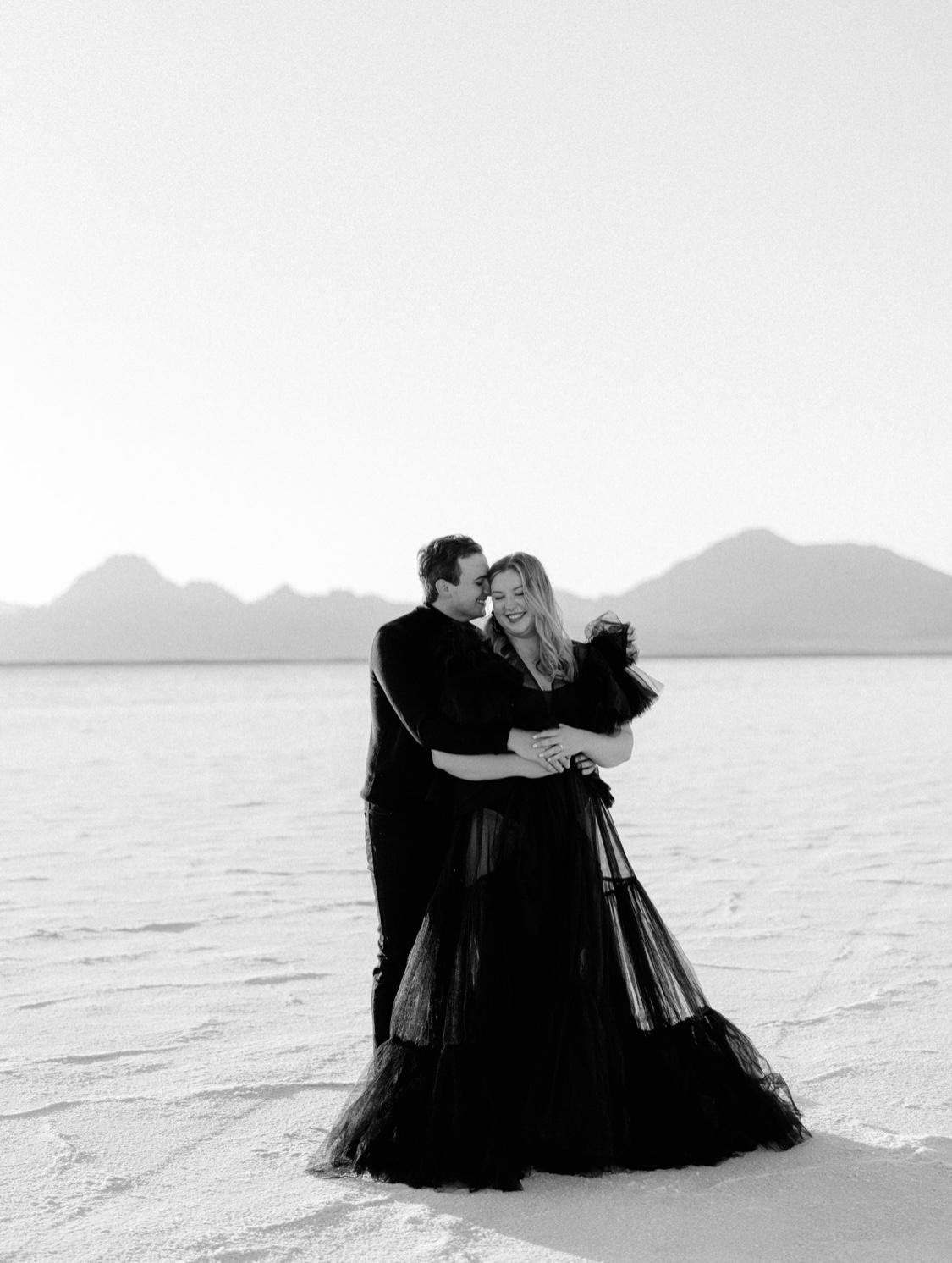 Impromptu engagement shoot at the Bonneville Salt Flats in Utah. September 2021