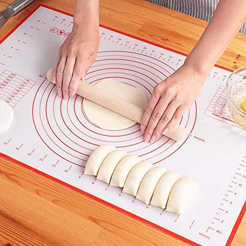 Silicone Pastry Baking Mat Non Stick Large Extra Thick with Measurements Baking Mat,Counter Mat, Dough Rolling Mat,Oven Liner, 20 x 16 Inch By LIMNUO