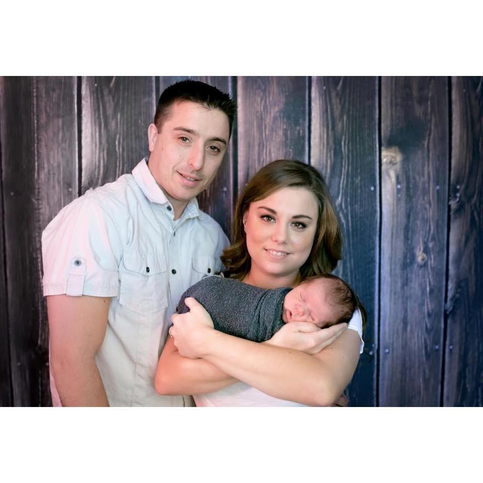 Holding our baby <3