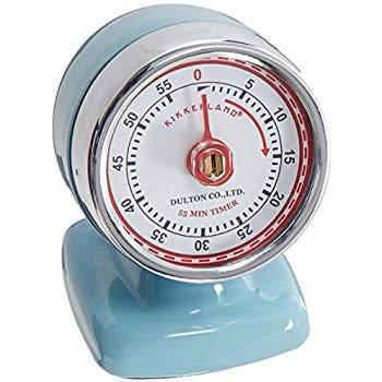 Kikkerland Vintage Streamline Kitchen Timer, Blue