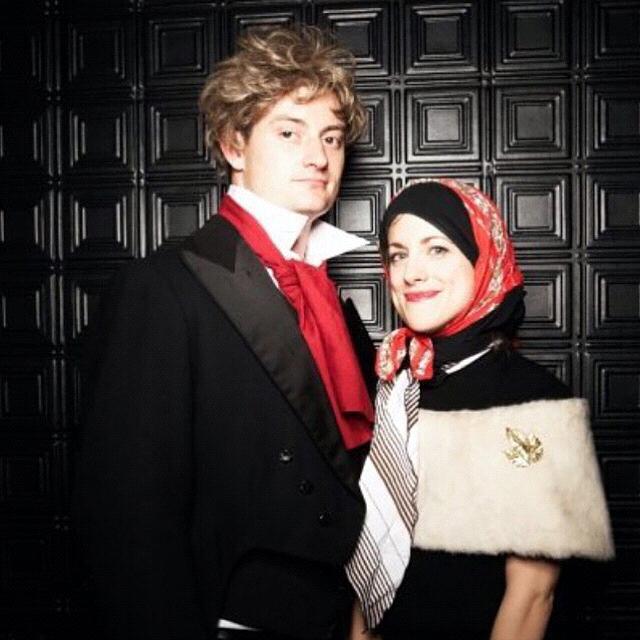 Dressed up like Beethoven and Little Edie for Halloween, 2010.