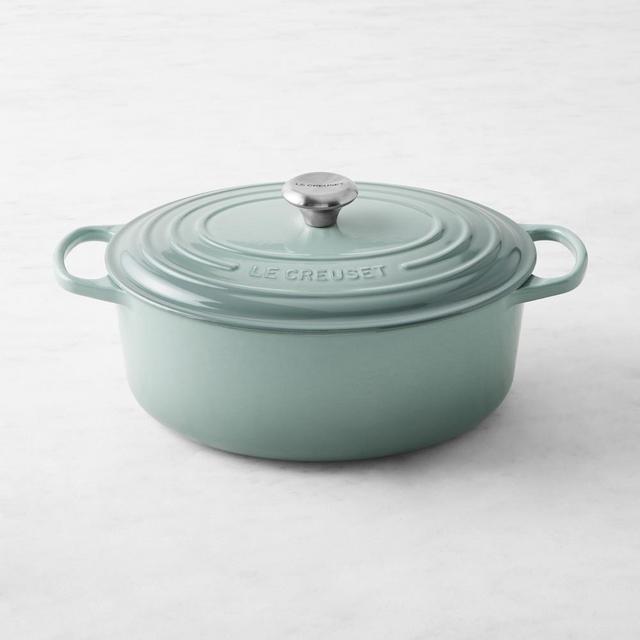 Le Creuset Signature Enameled Cast Iron Oval Dutch Oven, 6 3/4-Qt., Sea Salt