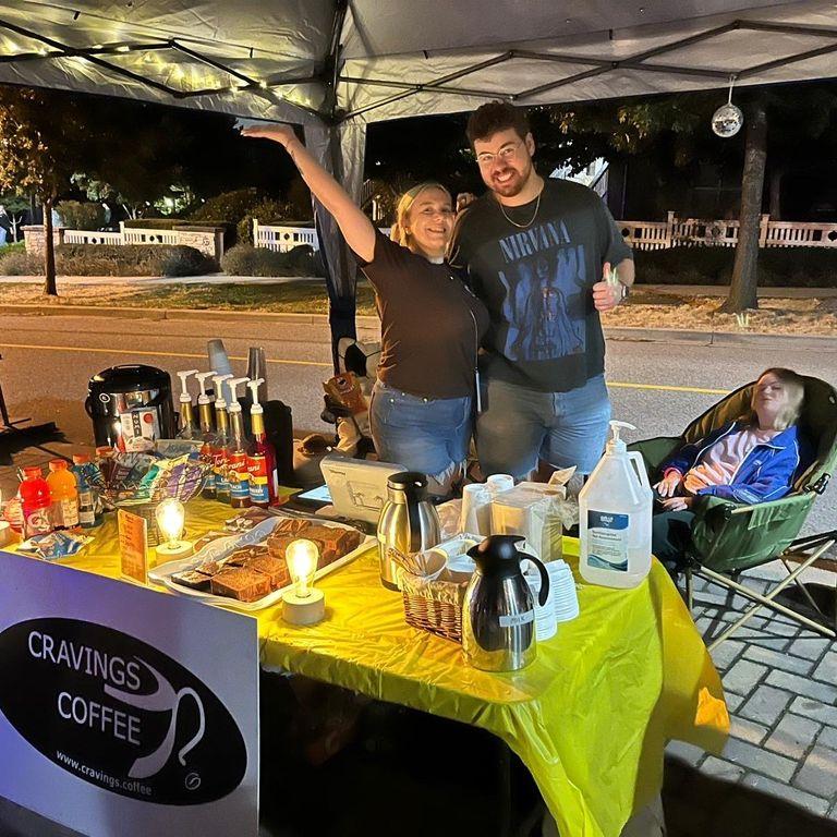 Michael always helps Grace out with Cravings events, even if it means sitting under a tent in the rain serving people hot chocolate and coffee, and lifting everything in and out of the car. <3