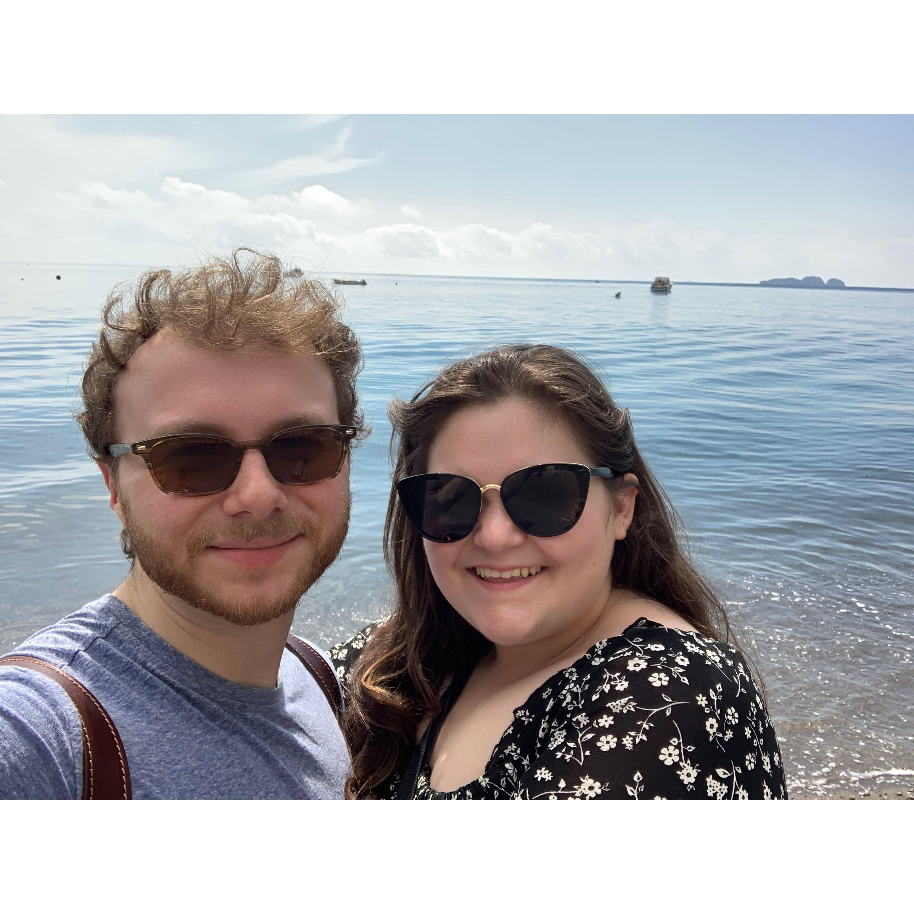 Walking along the beach in Positano: March 2023