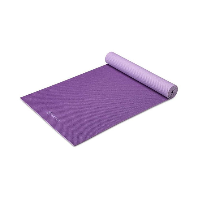 Gaiam Solid Color Yoga Mat, Non Slip Exercise & Fitness Mat for All Types of Yoga, Pilates & Floor Exercises