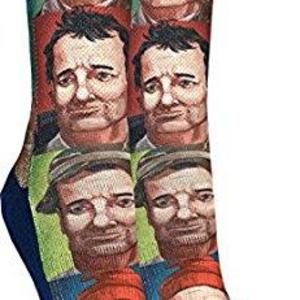 Good Luck Sock Women's Bill Murray Crew Socks - Blue, Adult Shoe Size 5-9