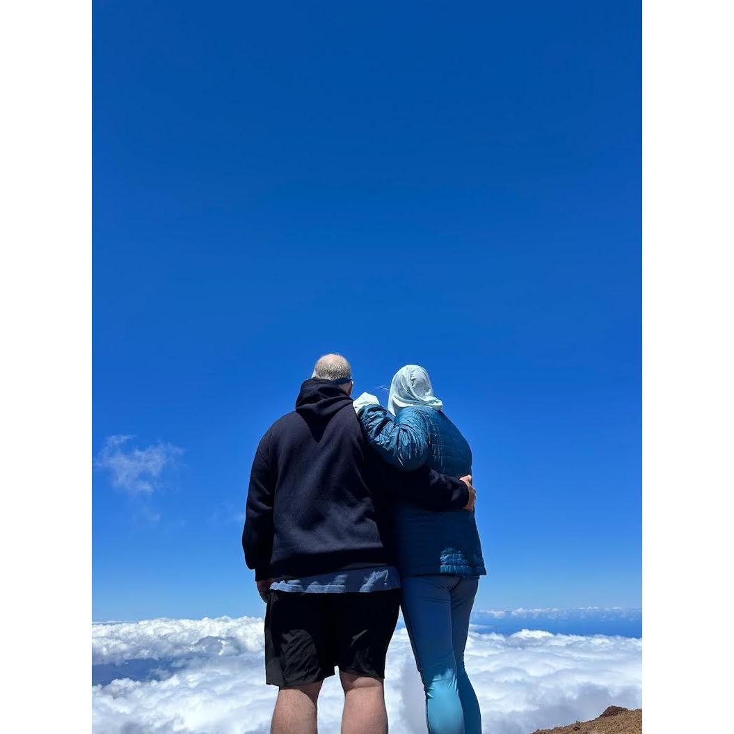 On a volcano, Maui.