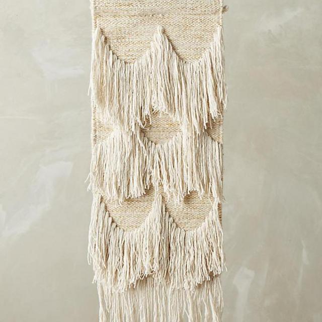 Ojai Fringed Wall Art -Cream