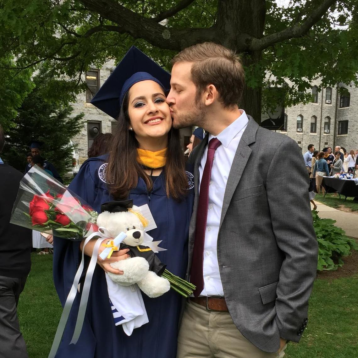 Felicitaciones! Juliet graduates from Villanova University with a Master's Degree in Human Resources and Development, 2017