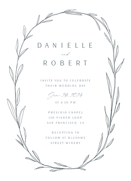 Avila Wreath | White | Zola Wedding Invitations