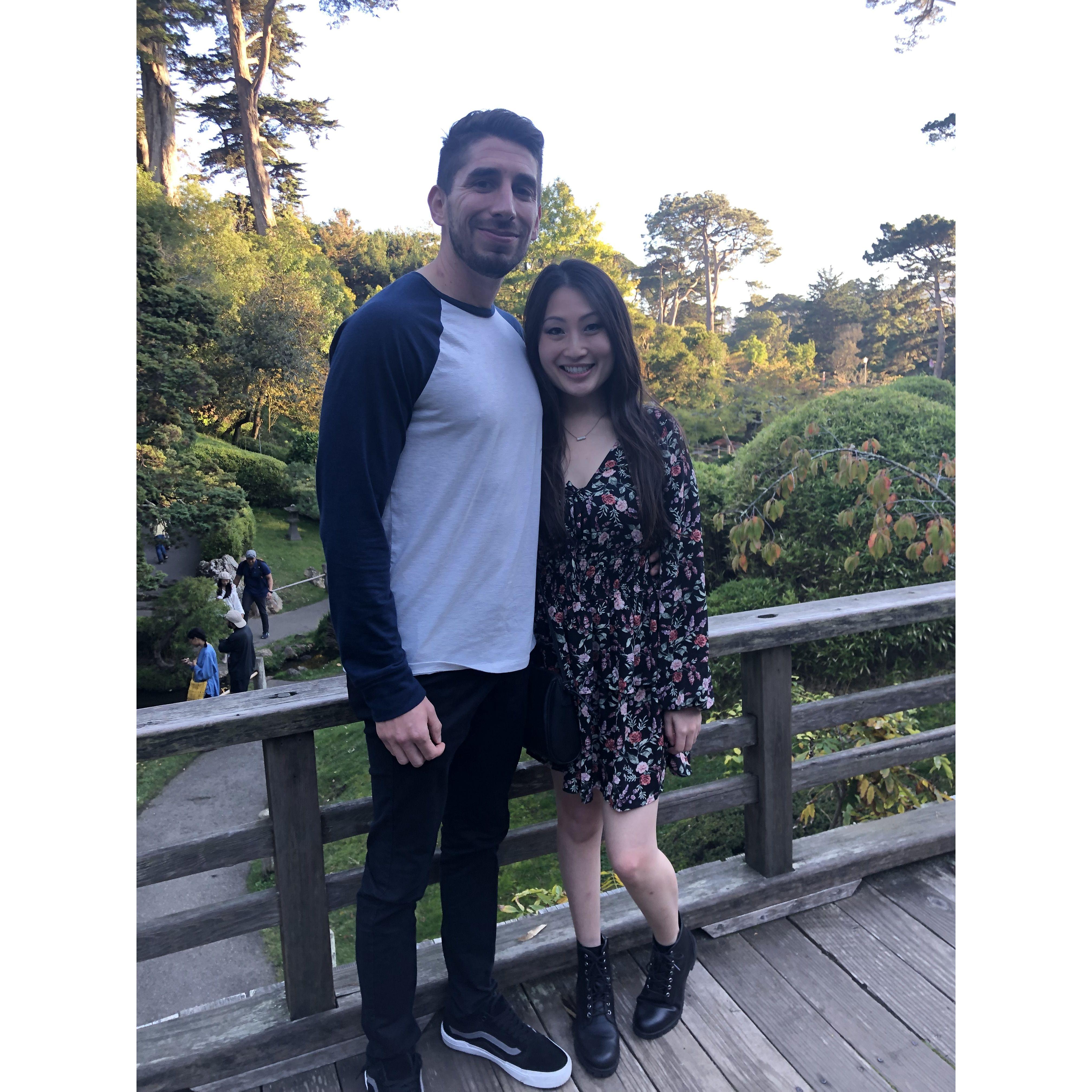 Our first photo together at the Japanese Tea Garden- San Francisco