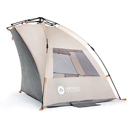 Easthills Outdoors Instant Shader Extended Easy Up Beach Tent Sun Shelter - Extended Zippered Porch Included