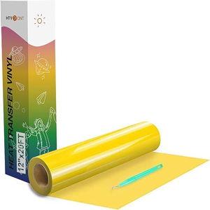 HTVRONT Heat Transfer Vinyl Yellow HTV Rolls - 12" x 20ft Yellow Iron on Vinyl for All Cutting Machines, HTV Vinyl for Shirts - Easy to Cut & Weed for Heat Transfer Design