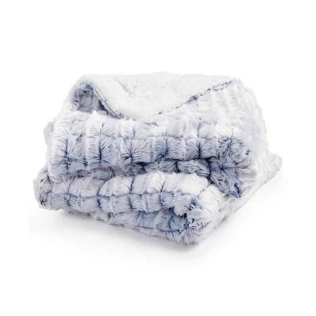 Elle Home Reversible Micromink to Faux-Sherpa Tie-Dye Throw