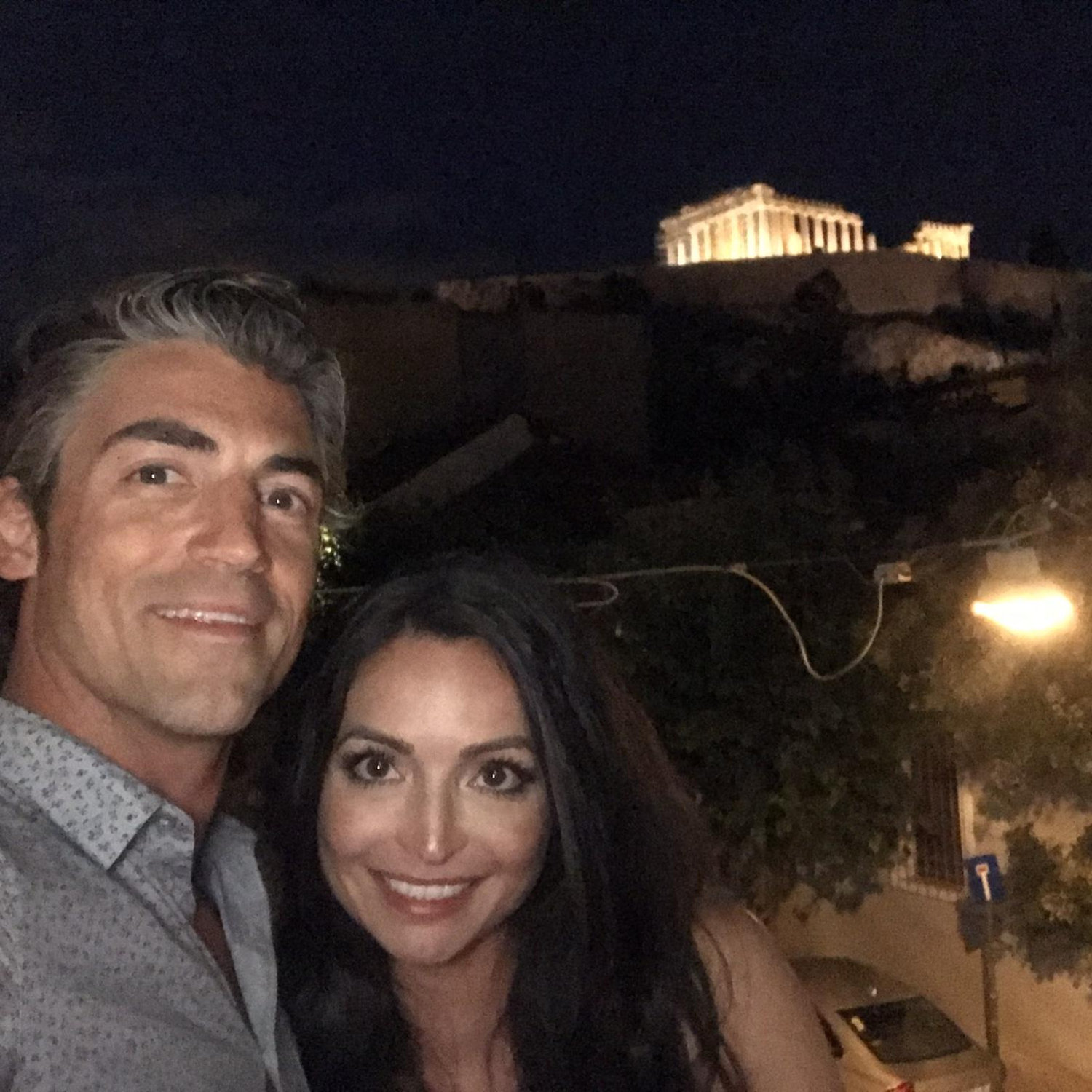 Dinner with a view of the the Acropolis in Athens, Greece