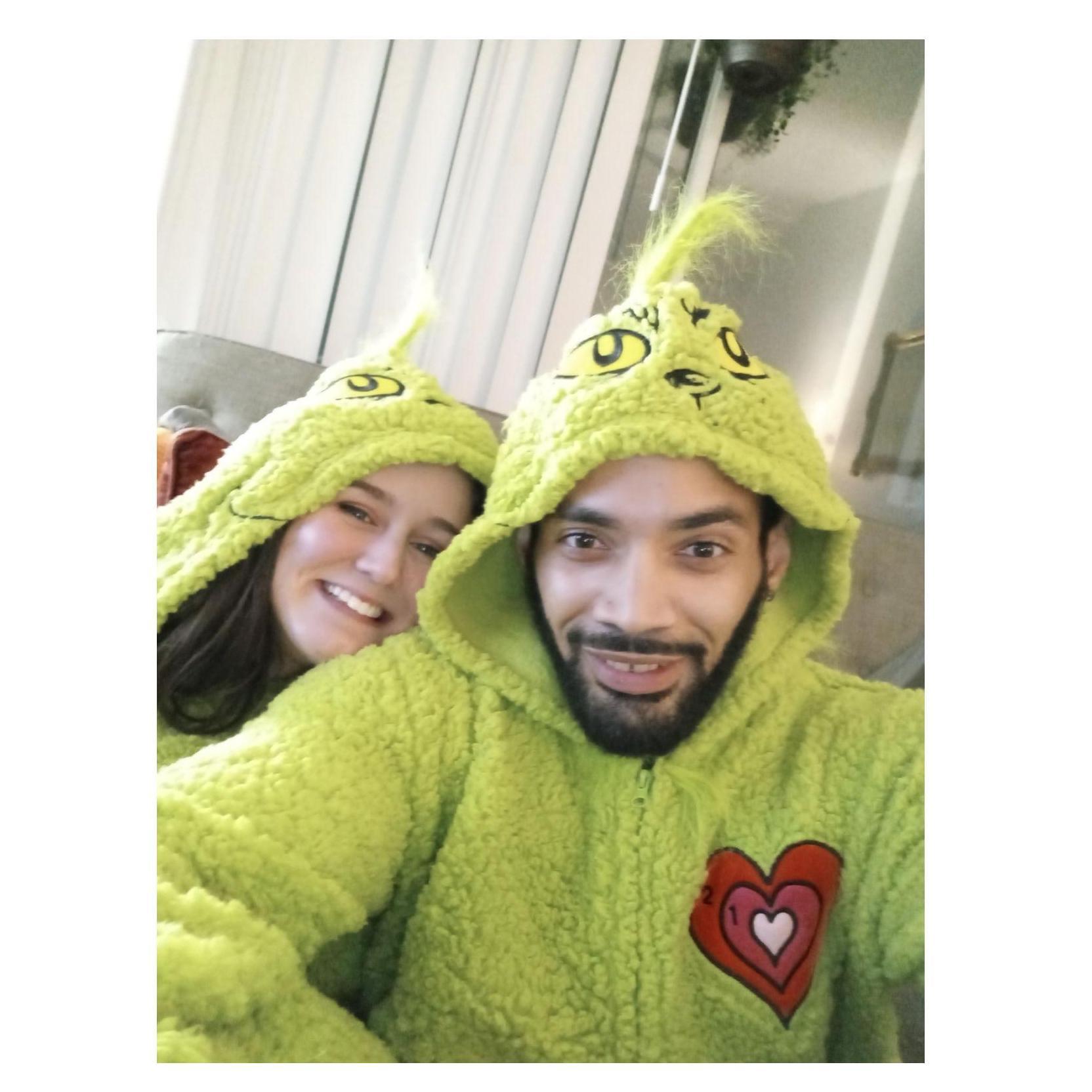 The annual grinch matching onesies