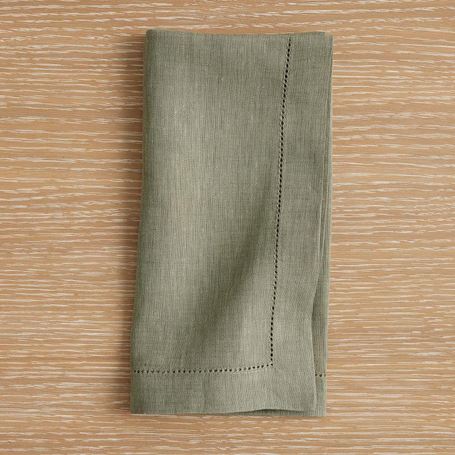Belgian Linen Napkins, Set of 12 - Loden