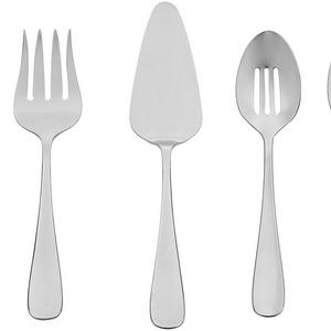 AmazonBasics 5-Piece Stainless Steel Serving Set with Round Edge