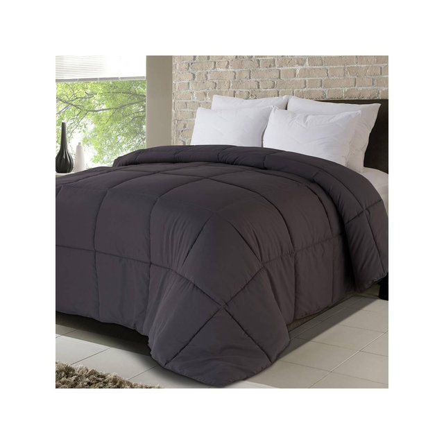 King Down Alternative Comforter Dark Gray - Never Down