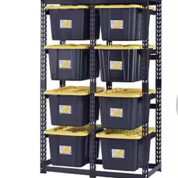 Husky 10-Tote Metal Storage Rack for HDX 14 and 27 Gal. Totes (50 in. W x 78 in. H x 24 in. D) N3R502478TR8B