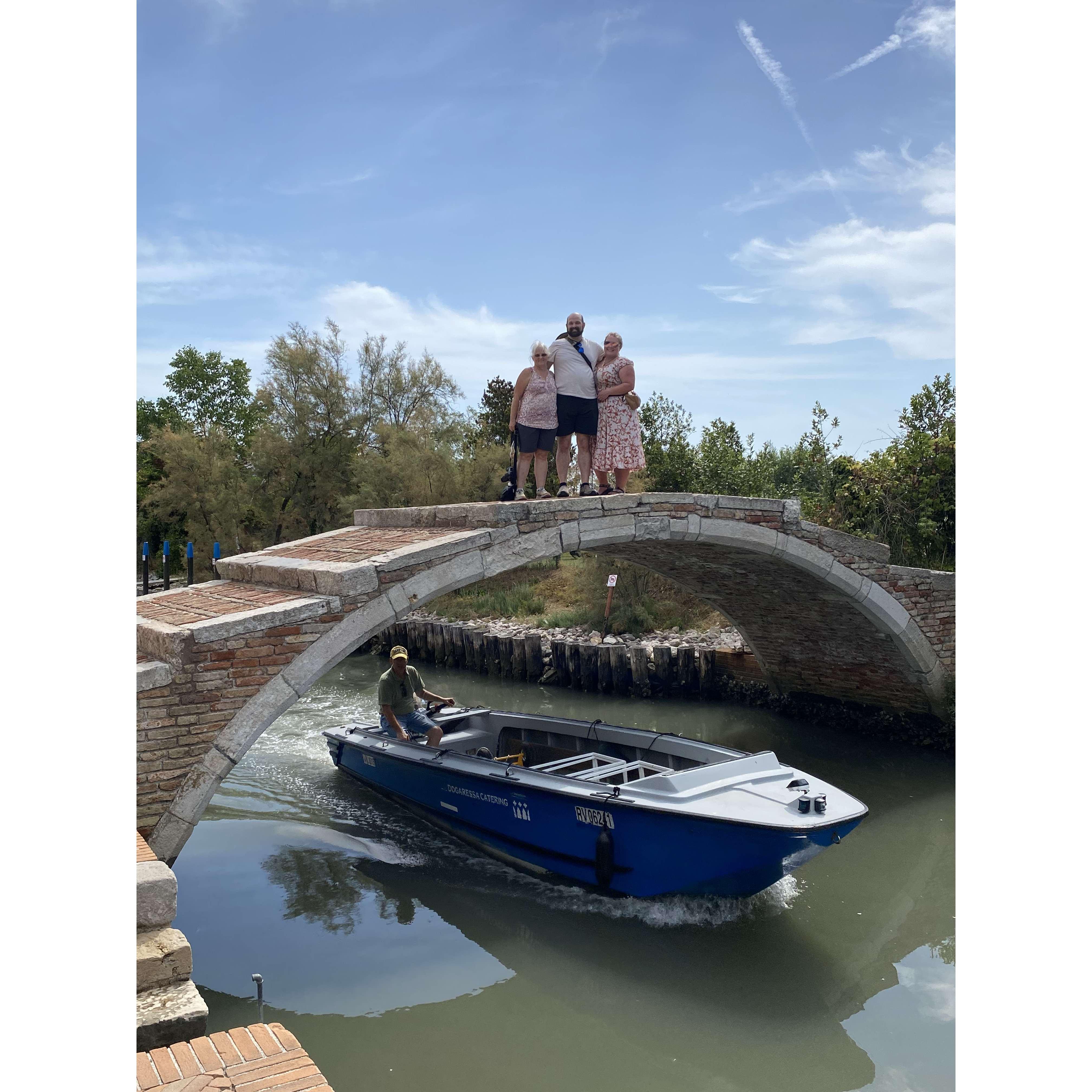 At Torcello outside Venice, Italy with Laura Zachary, July 2022