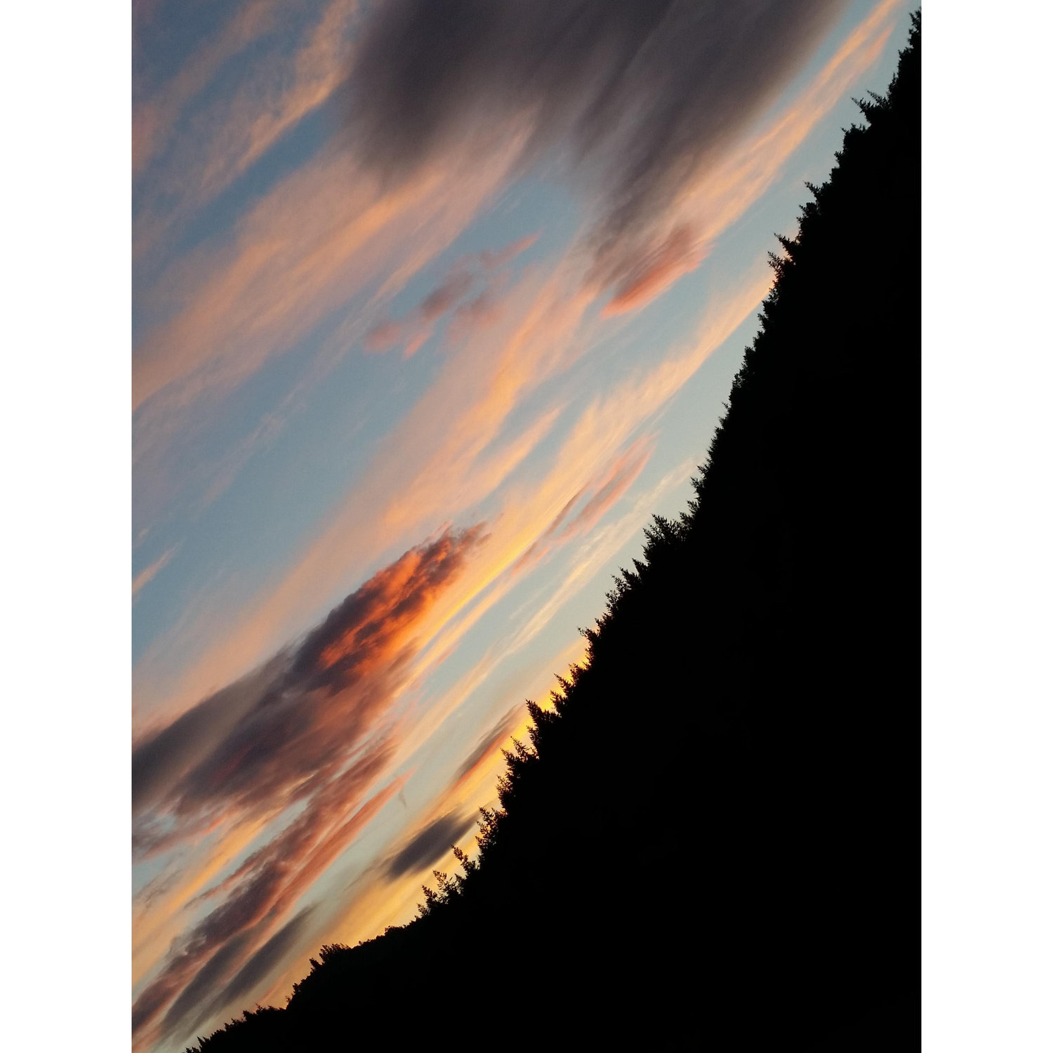 Sunsets (and diagonals) are a Jessica thing. (Betws-y-Coed, Wales, 2018)