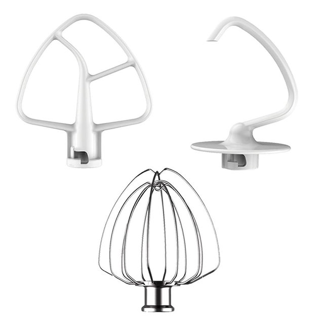 FOKIEE 3-Piece Set Mixer Accessories for KitchenAid 4.5QT Tilt-Head Stand Mixers, Stainless Steel K45WW, Enameled K45DH & Enameled K45B, All Dishwasher Safe(Machine/Mixer Not Included)