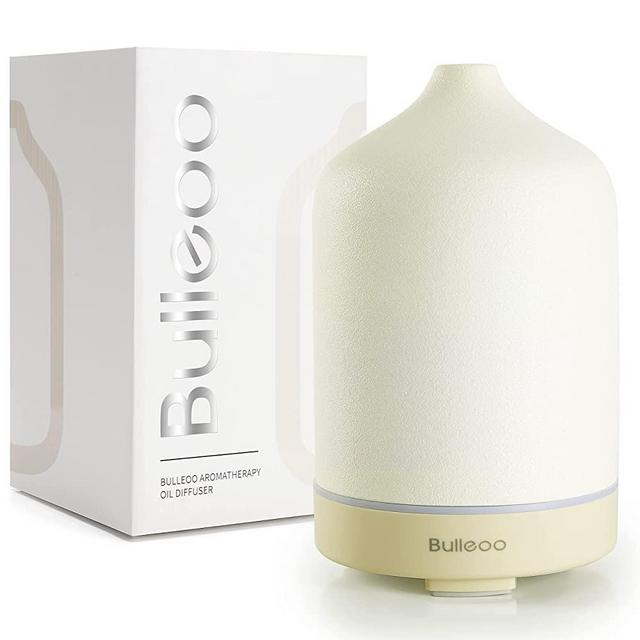 BULLEOO Essential Oil Diffuser,Nature Ceramic Diffuser,Stone Ultrasonic Essential Oil Diffuser for Aromatherapy