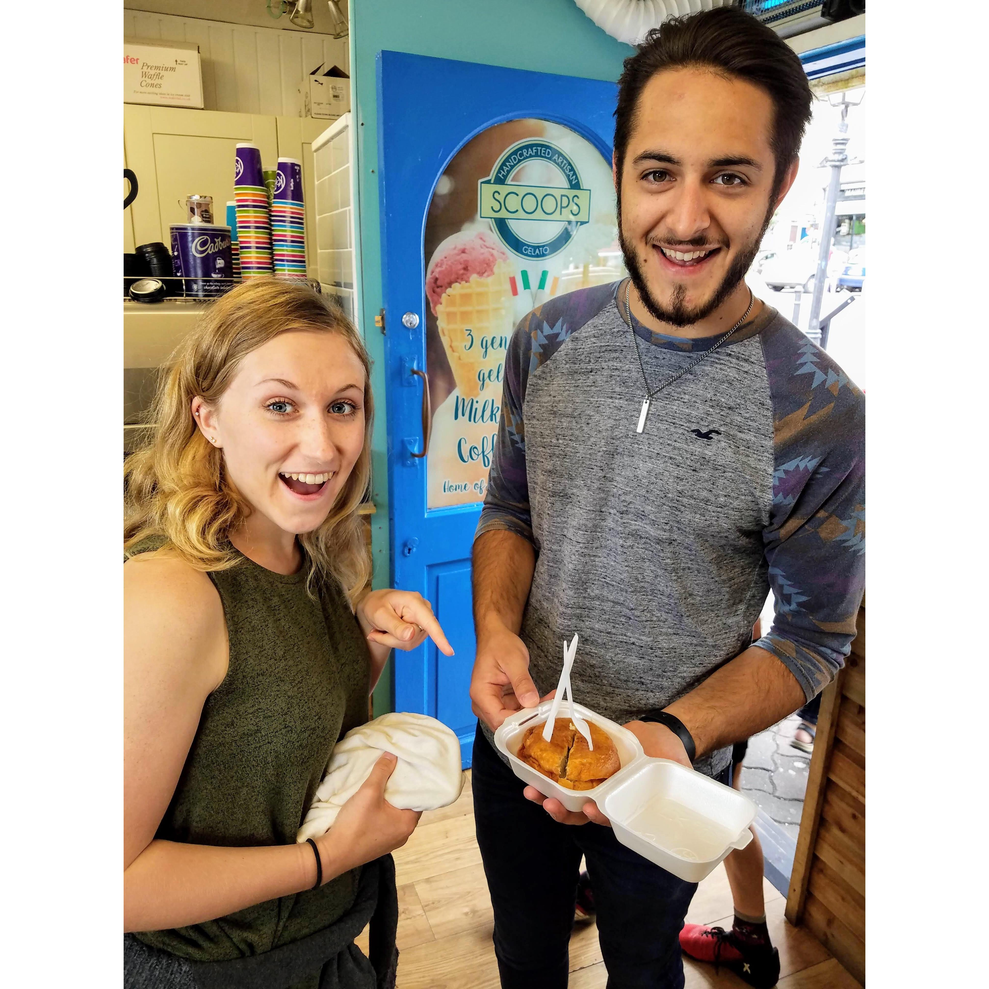 We sure do love our ice cream and donuts. Also, we love ice cream IN donuts!