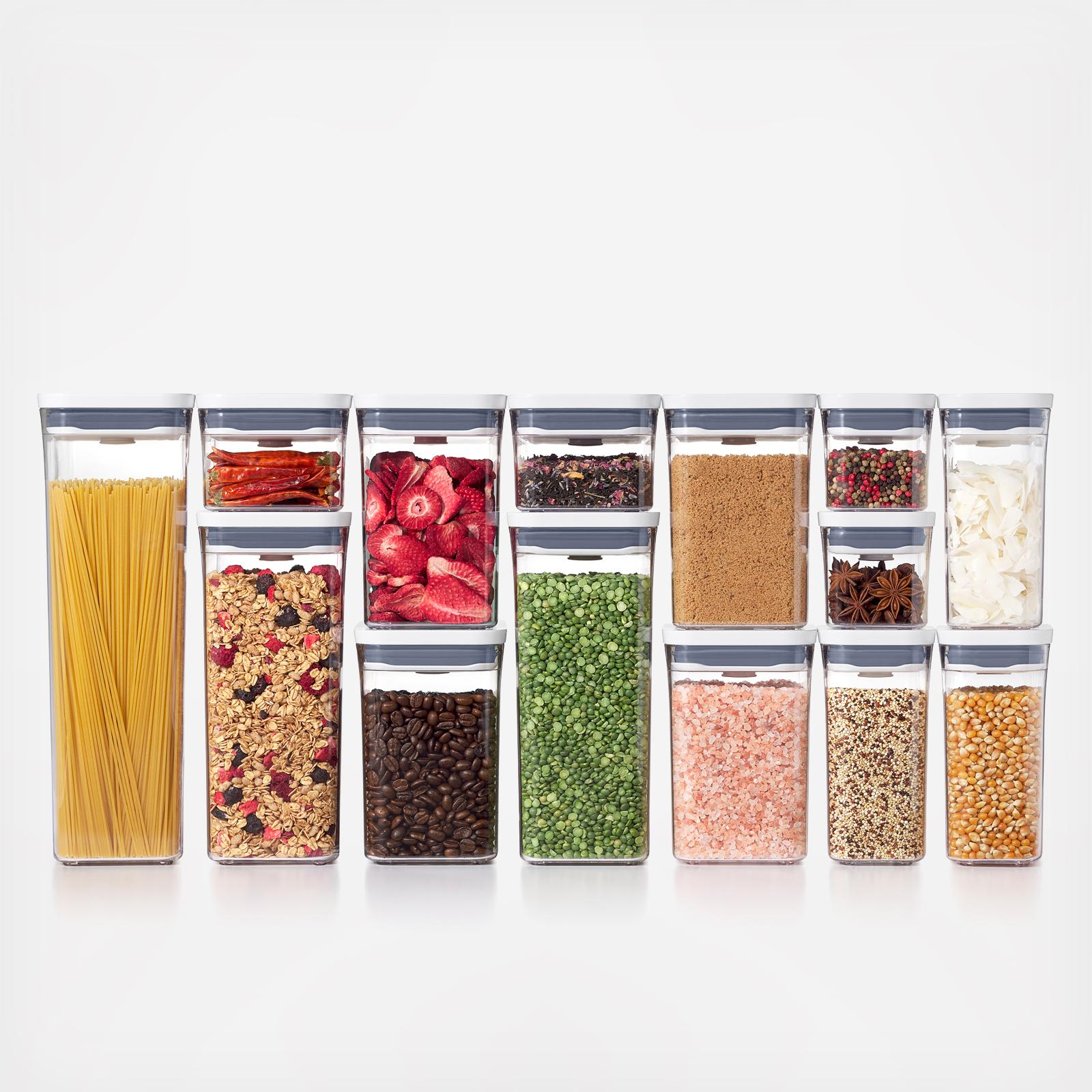 Elegant and Rectangle White Labels fit OXO POP Storage Containers