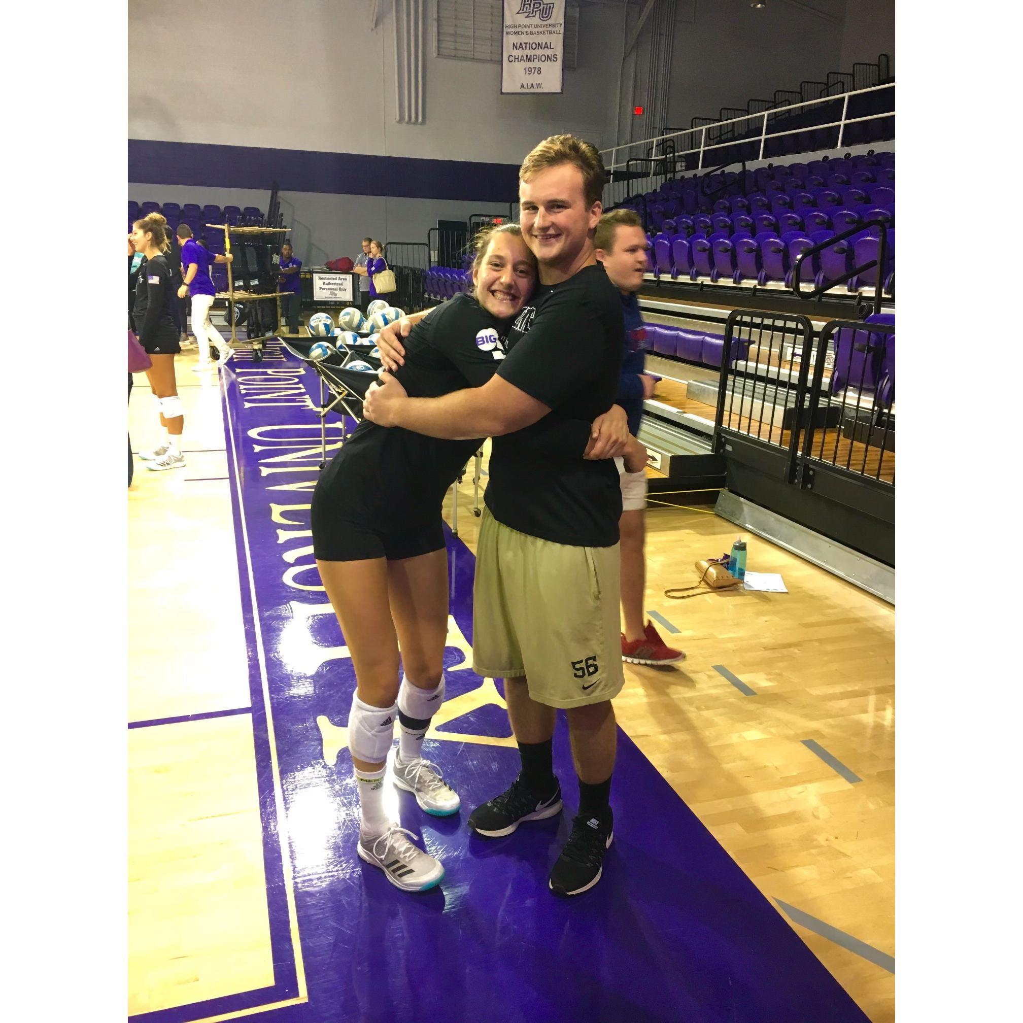 Post HPU volleyball win!