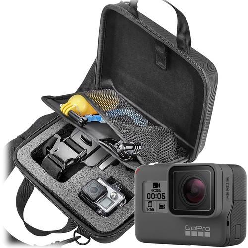 GoPro - GoPro HERO5 Black 4K Action Camera with Dynex™ Advanced Accessory Kit